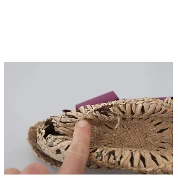 Brown Ribbon Floral Embellished Straw Hat