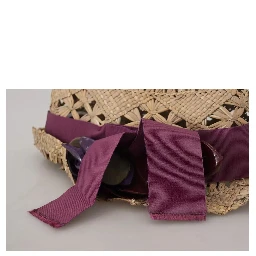 Brown Ribbon Floral Embellished Straw Hat