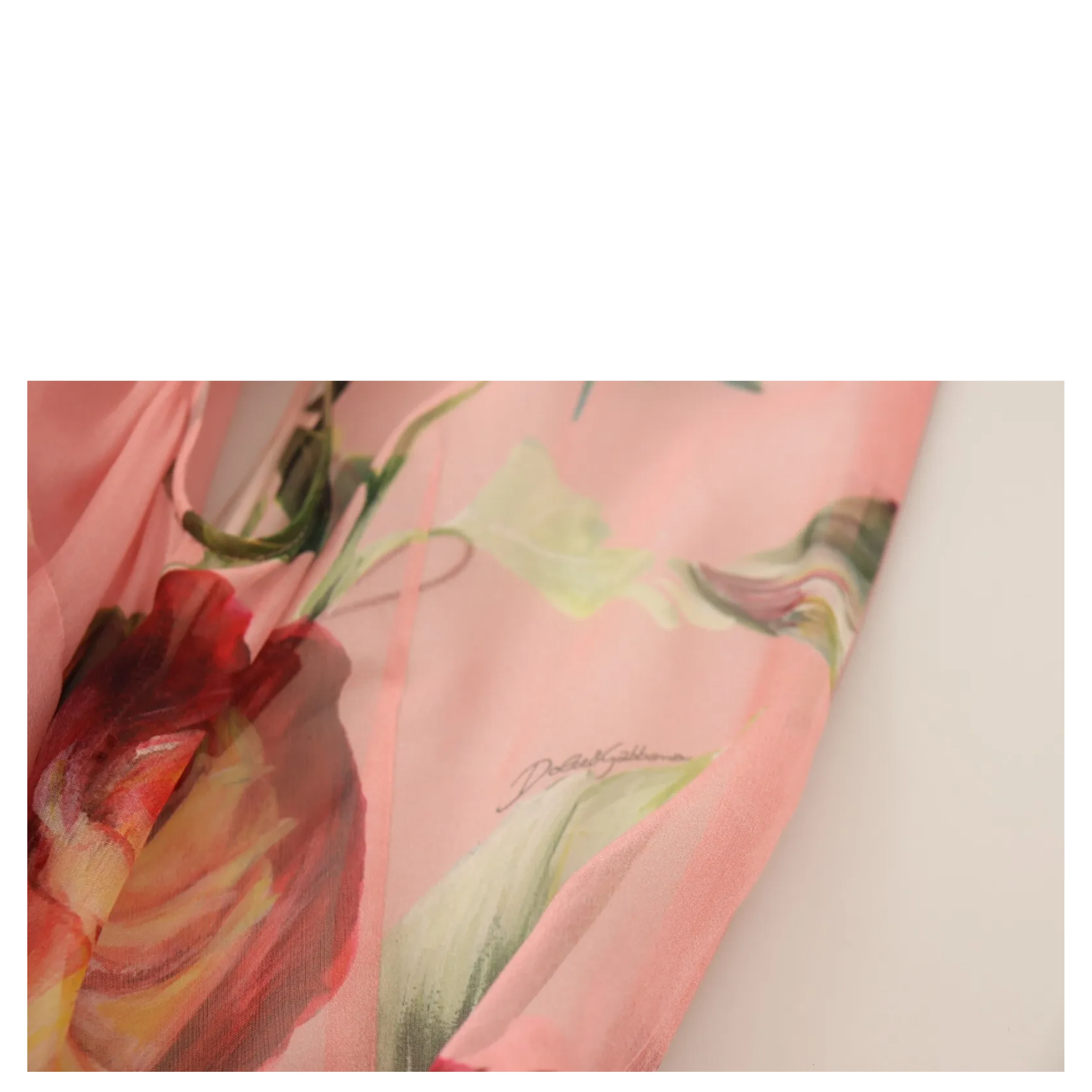 Pink Silk Floral Print Layered Maxi Dress