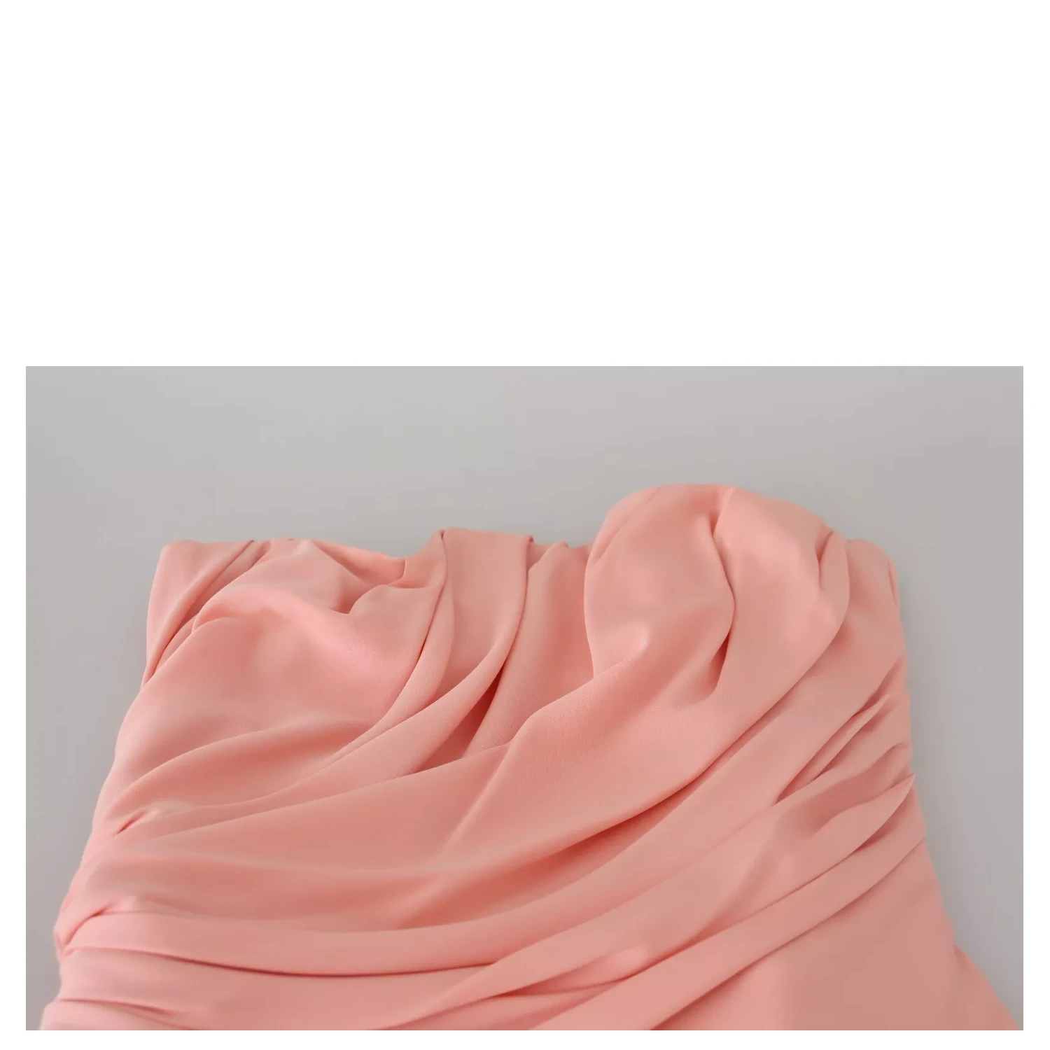 Pink Silk Stretch Strapless Sheath Dress