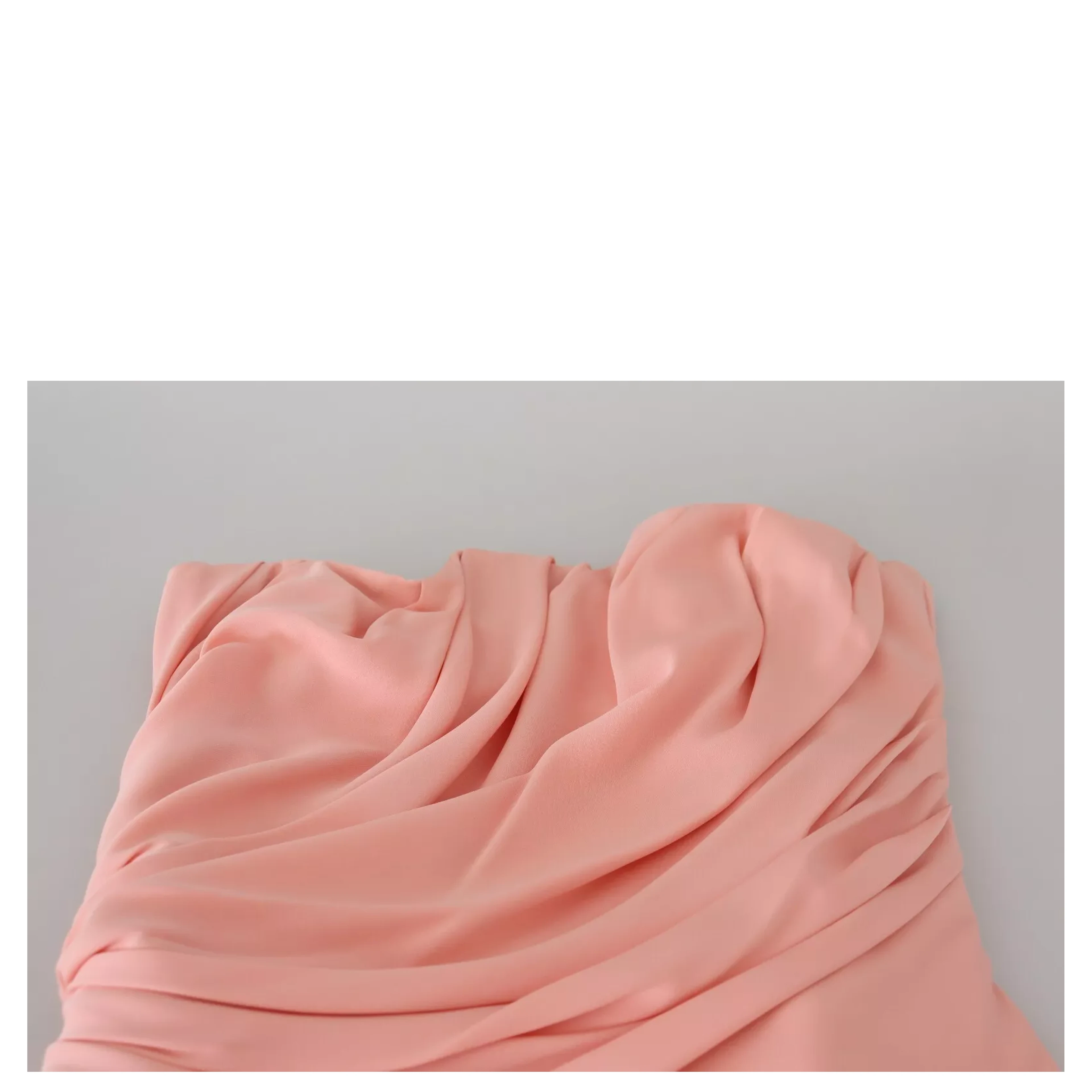 Pink Silk Stretch Strapless Sheath Dress
