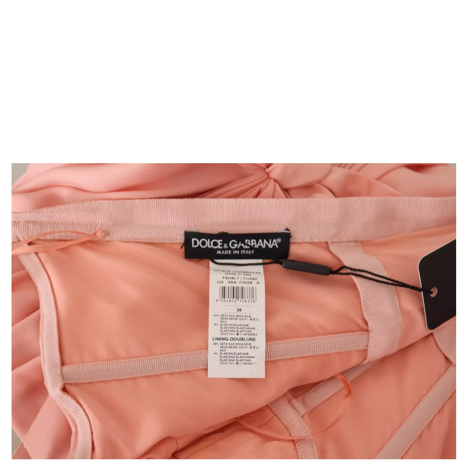 Pink Silk Stretch Strapless Sheath Dress