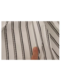 White Striped Cotton Robe Coat Wrap Jacket