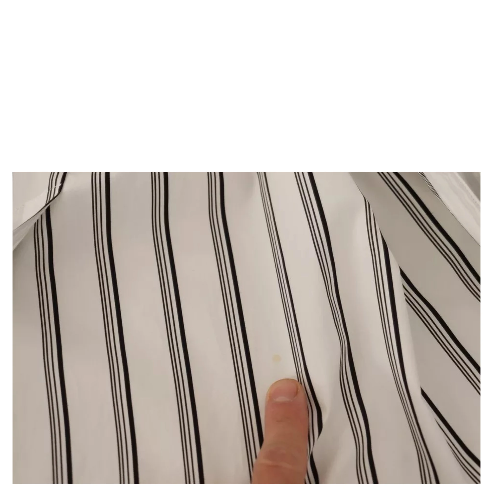 White Striped Cotton Robe Coat Wrap Jacket