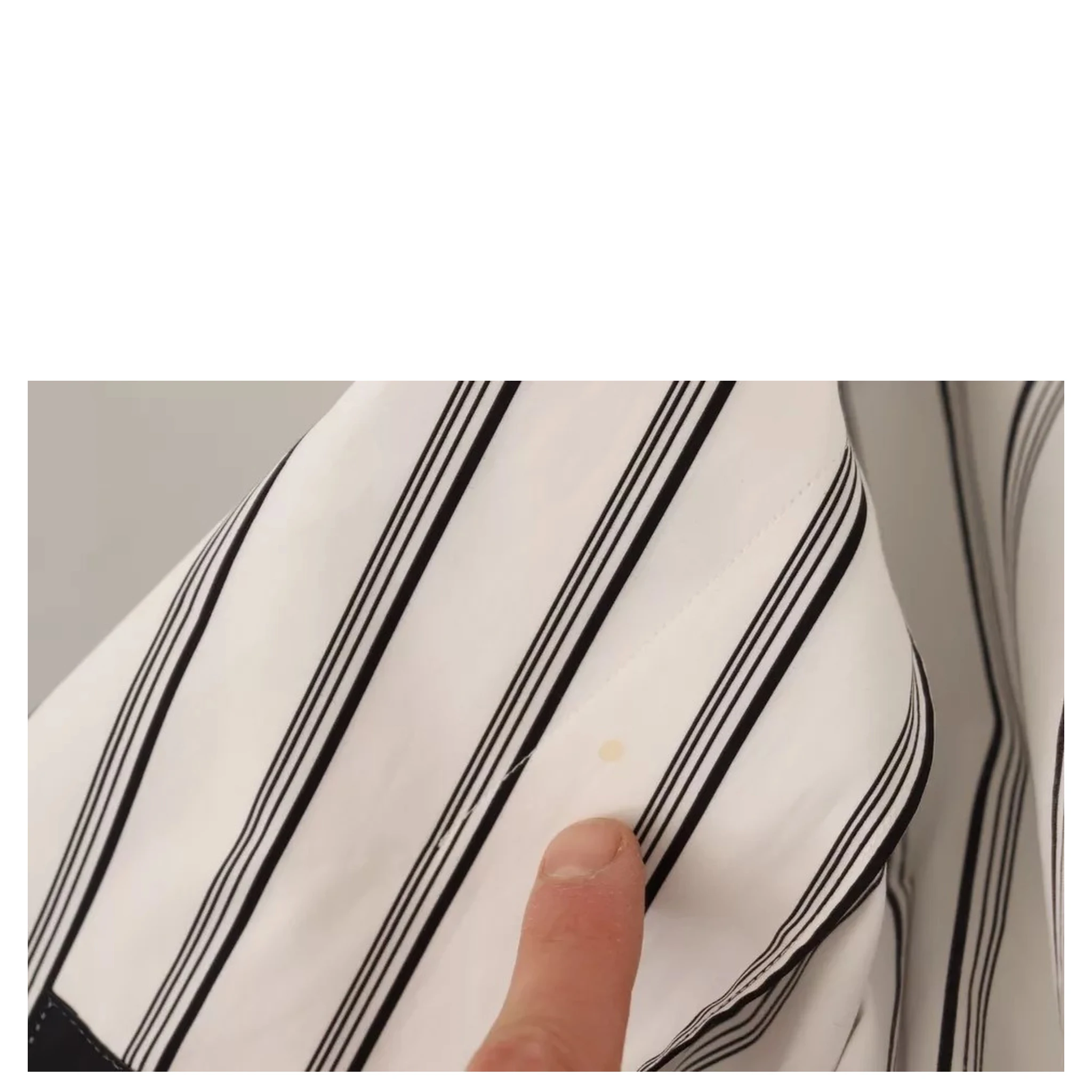 White Striped Cotton Robe Coat Wrap Jacket