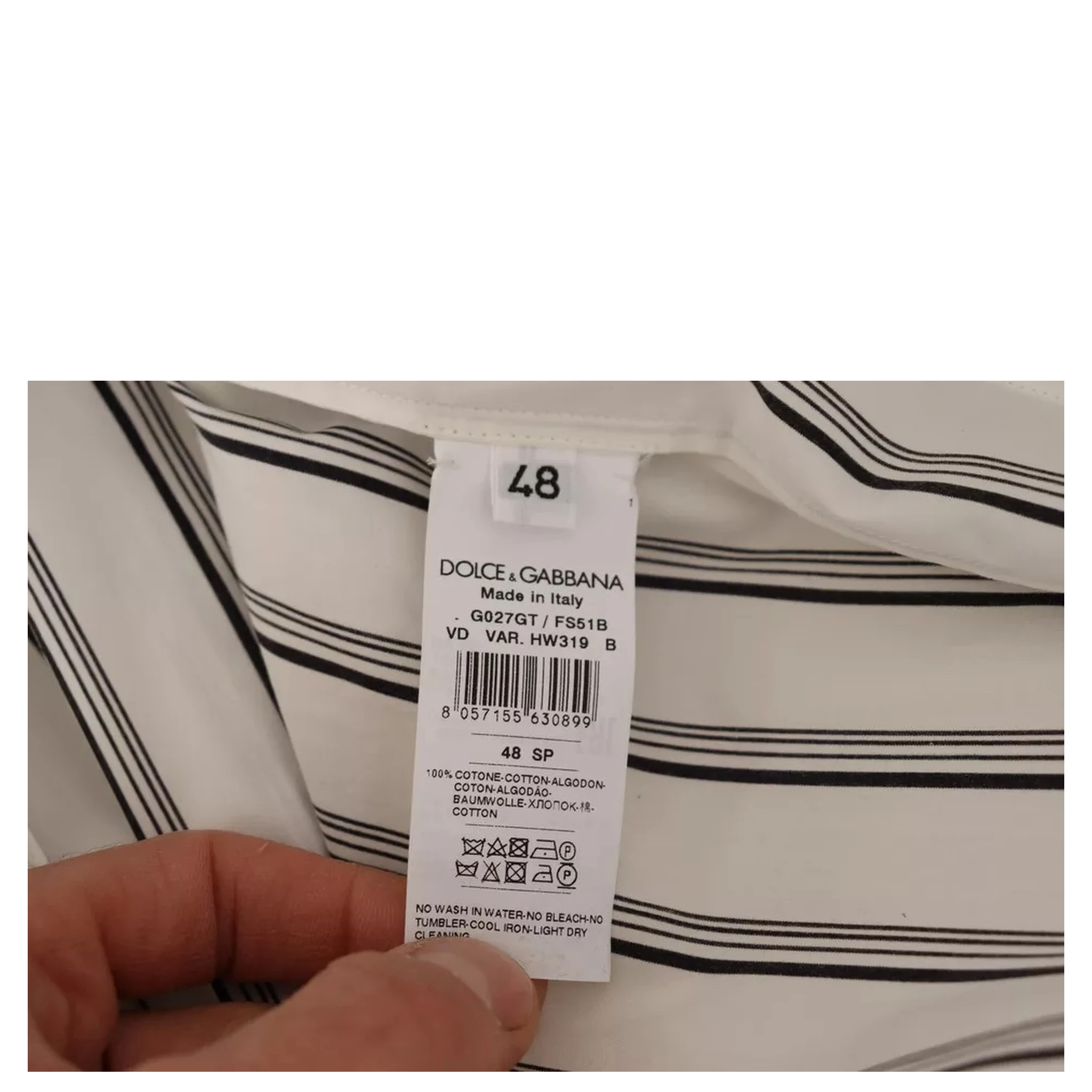 White Striped Cotton Robe Coat Wrap Jacket