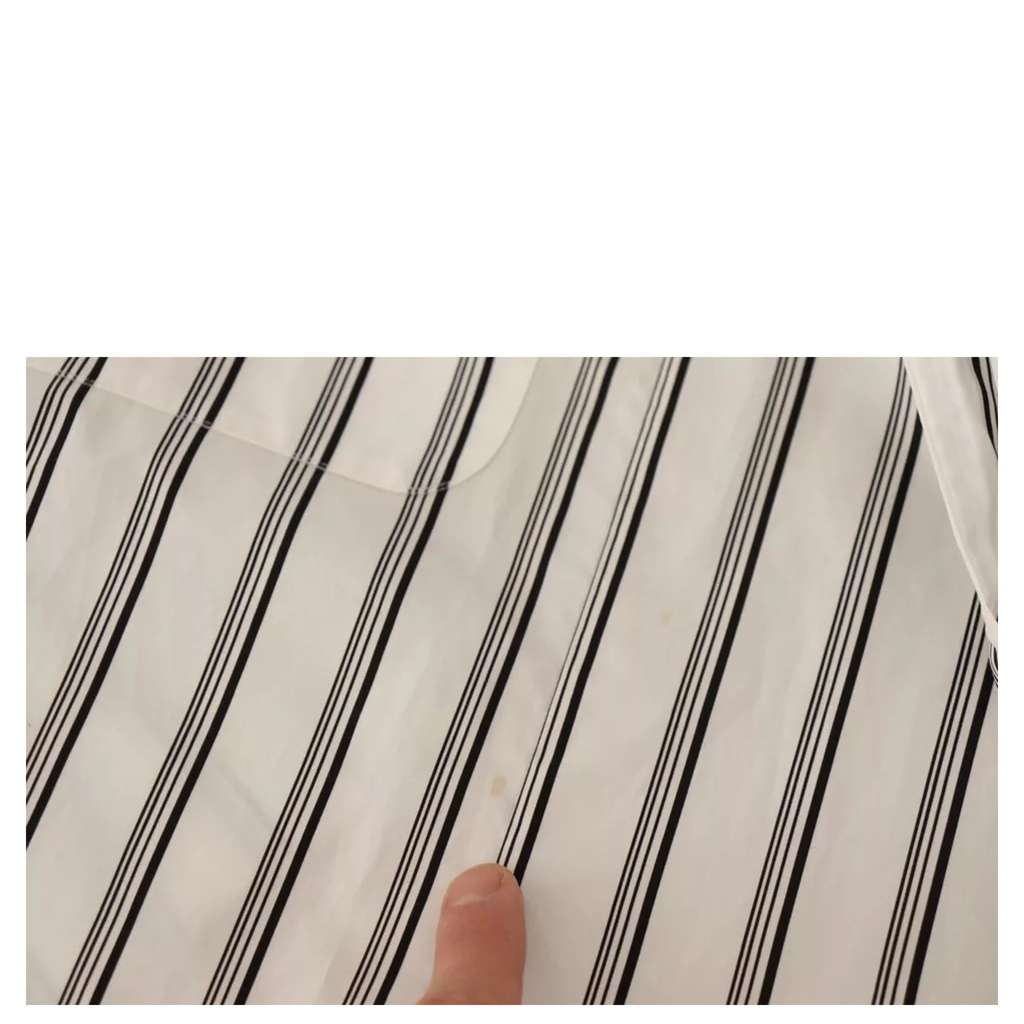 White Striped Cotton Robe Coat Wrap Jacket