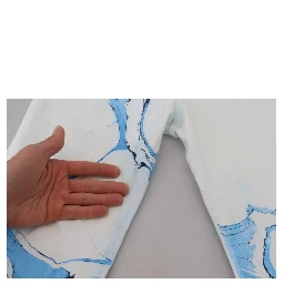 White Blue Cotton Skinny Denim Jeans