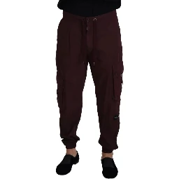 Bordeaux Cargo Jogger Trouser Cotton Pants