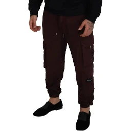 Bordeaux Cargo Jogger Trouser Cotton Pants