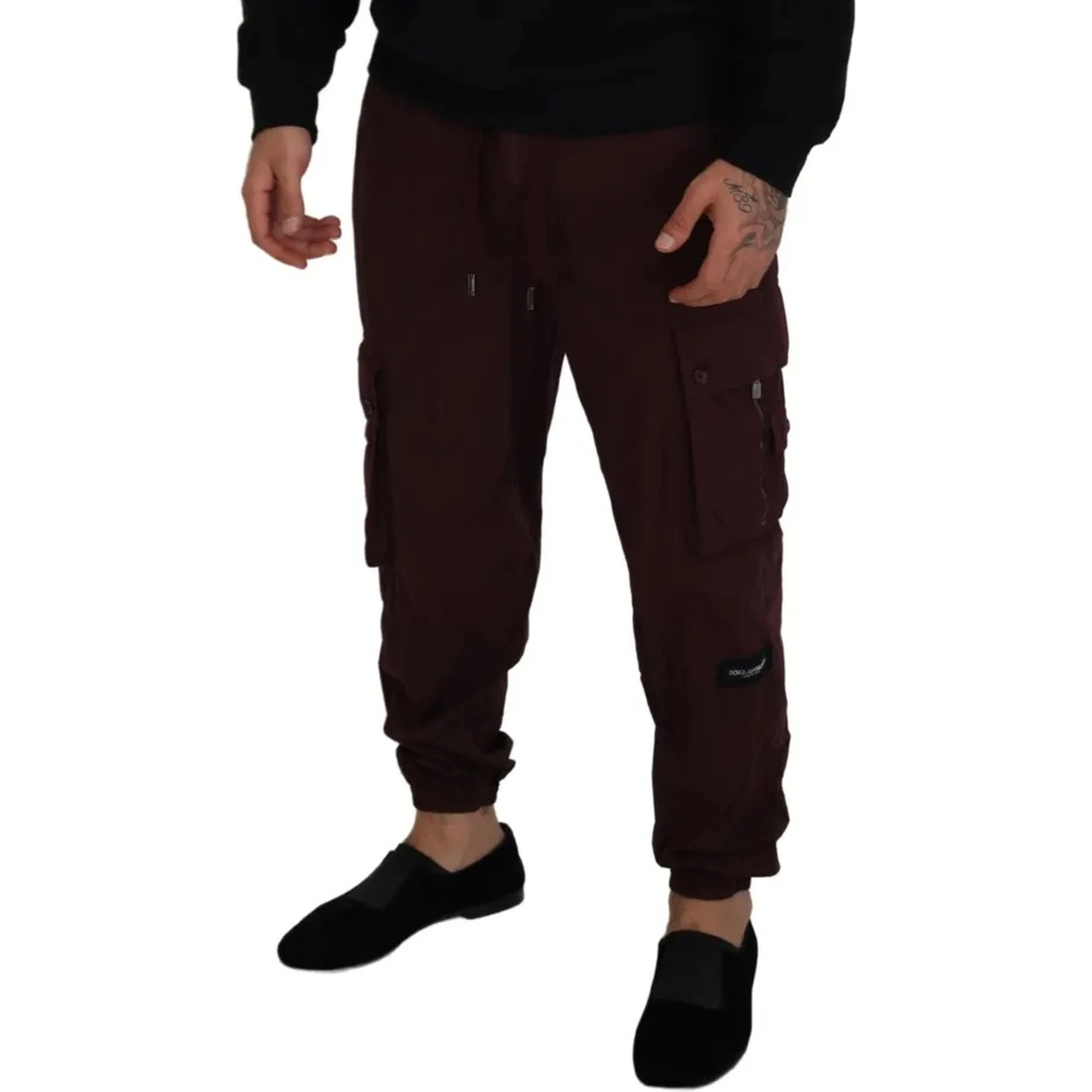 Bordeaux Cargo Jogger Trouser Cotton Pants