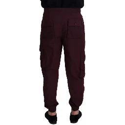 Bordeaux Cargo Jogger Trouser Cotton Pants