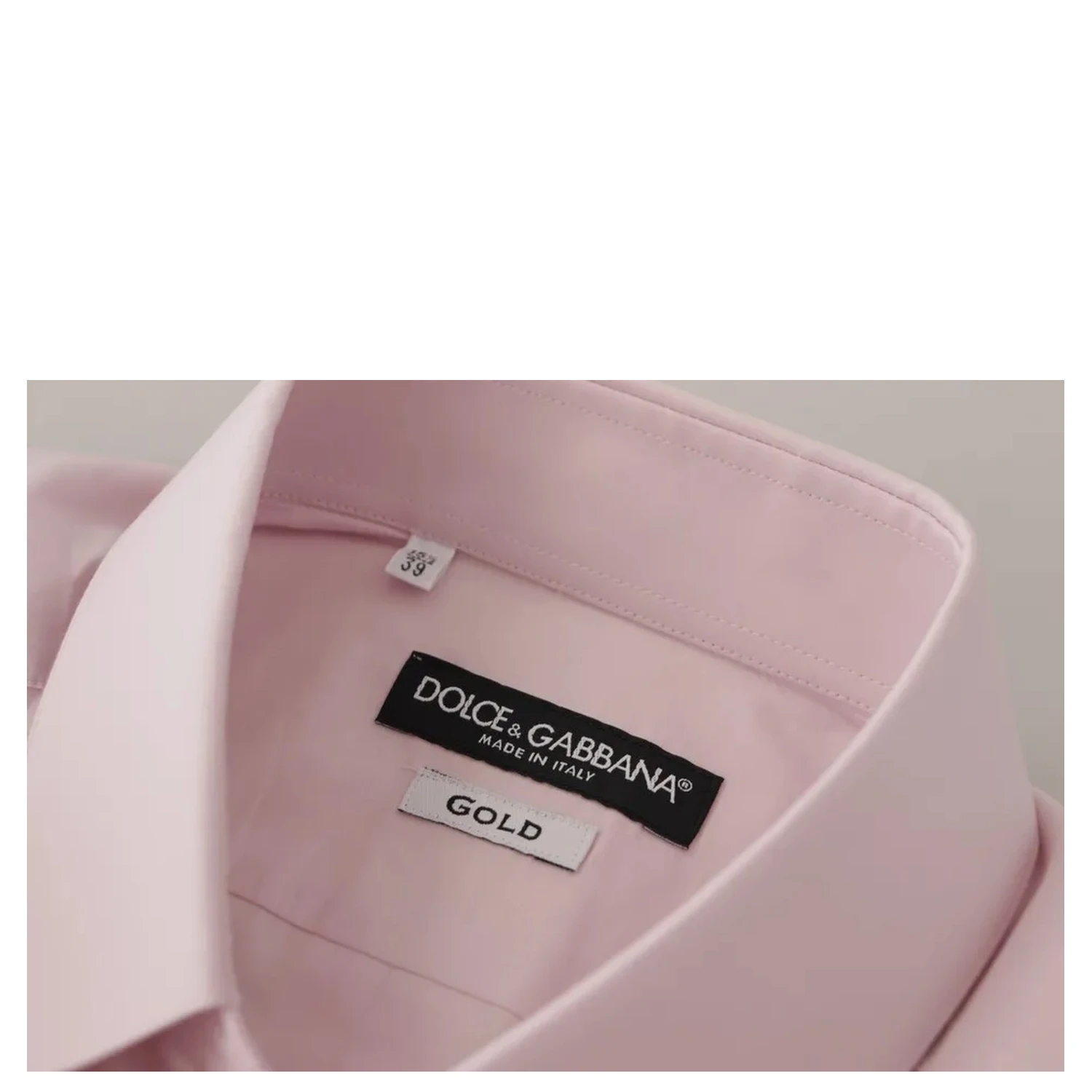 Light Pink Cotton Dress Formal Men GOLD Shirt