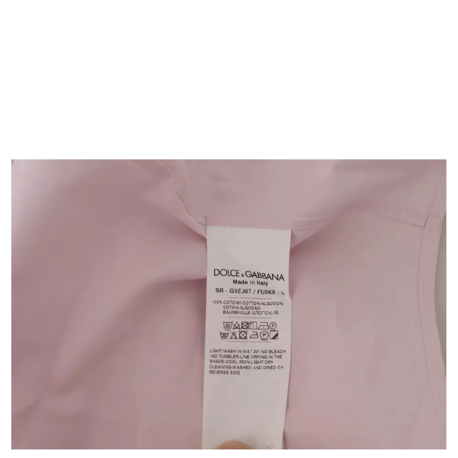 Light Pink Cotton Dress Formal Men GOLD Shirt