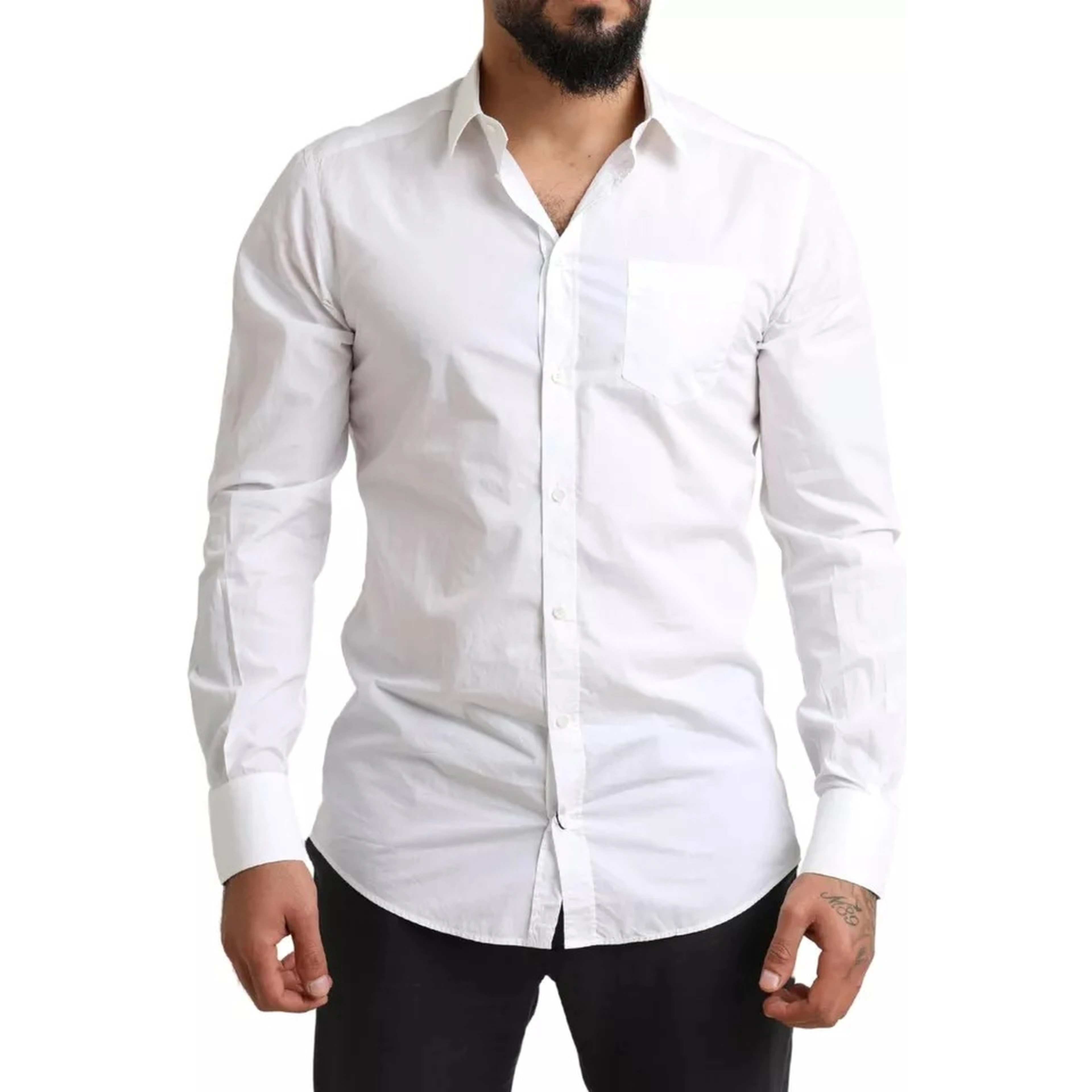 White GOLD Formal Cotton Tuxedo Dress Shirt