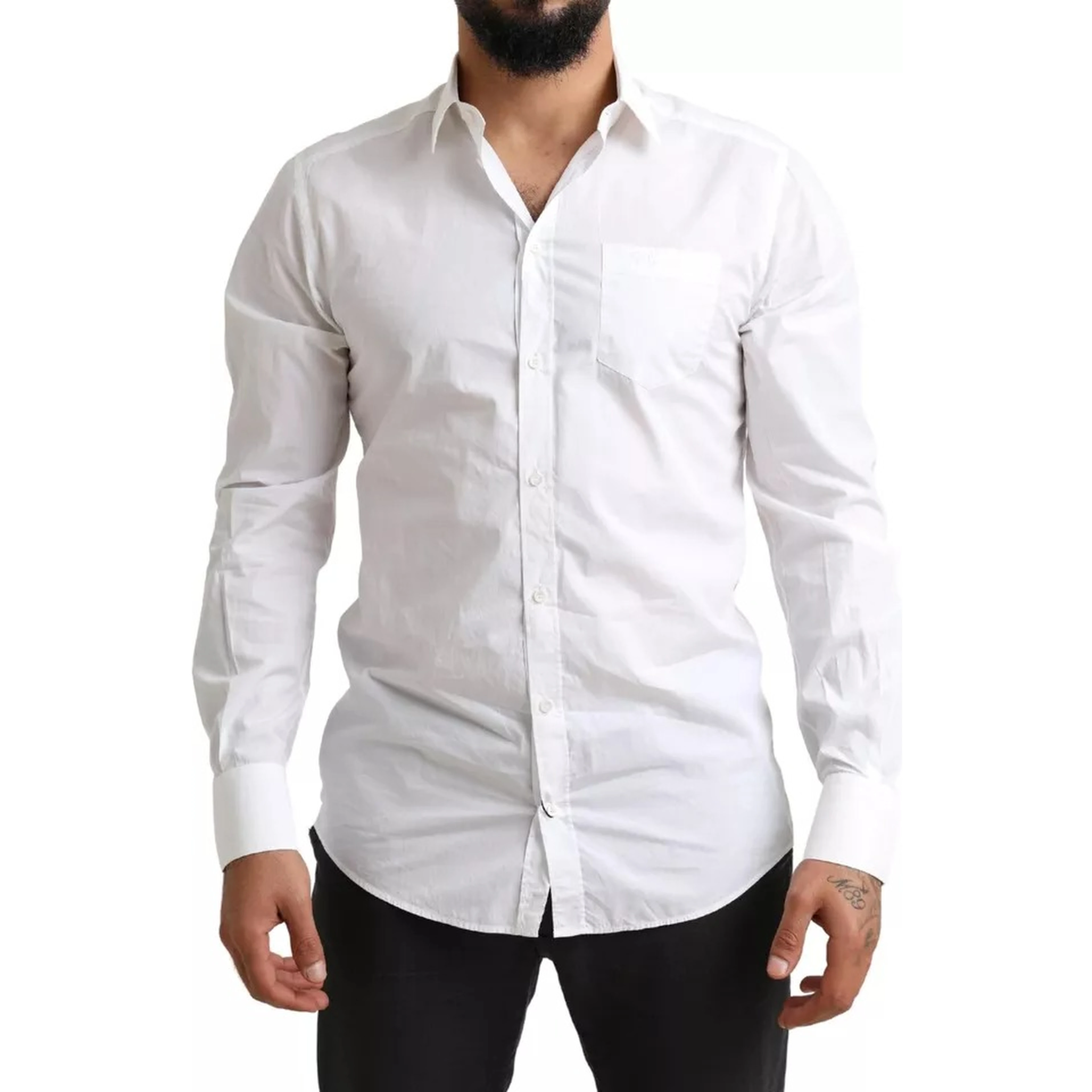 White GOLD Formal Cotton Tuxedo Dress Shirt