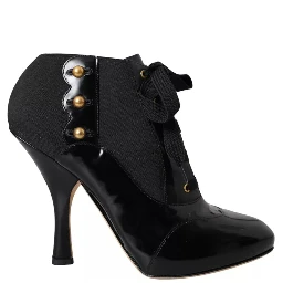 Black Jersey Stretch Ankle Boots Shoes