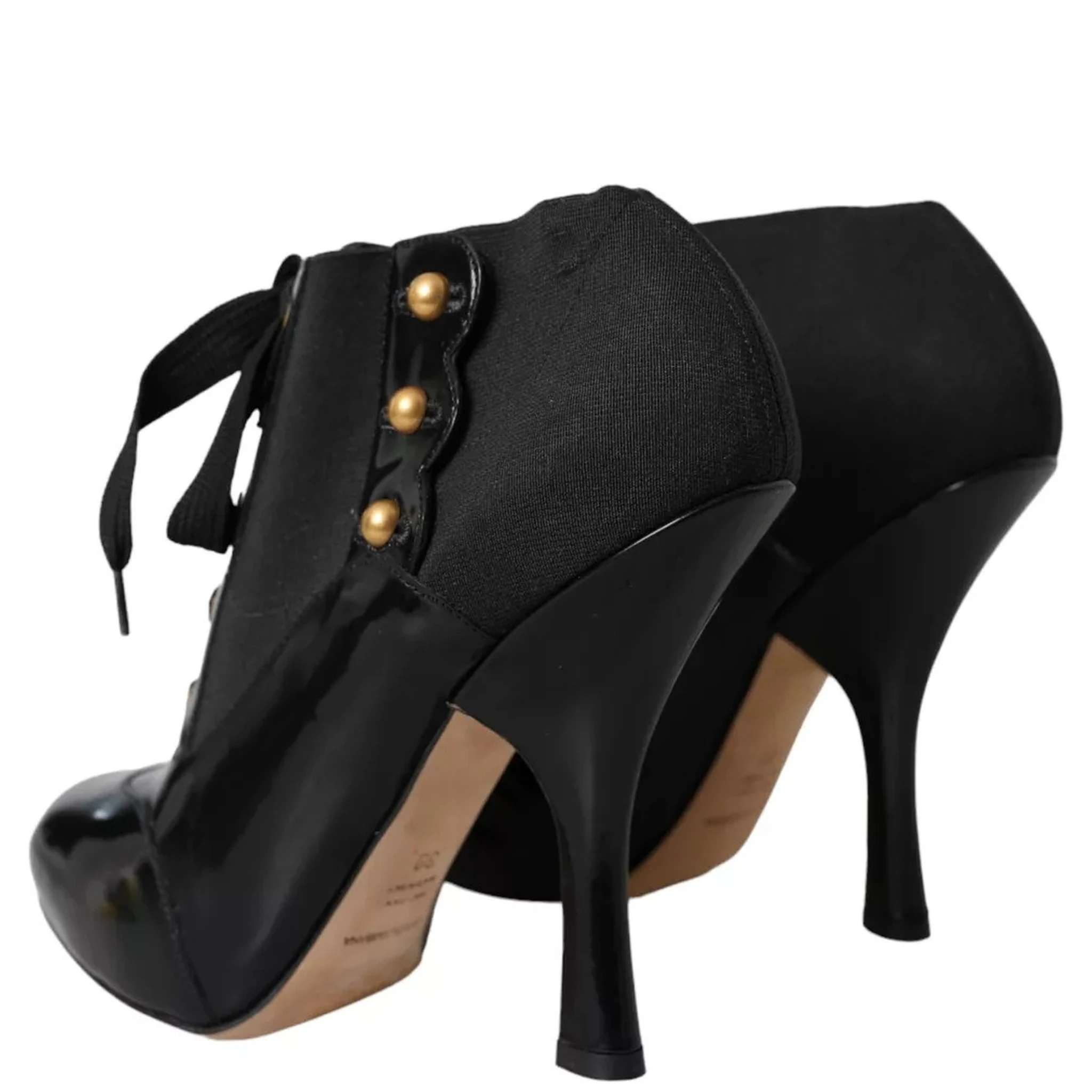 Black Jersey Stretch Ankle Boots Shoes