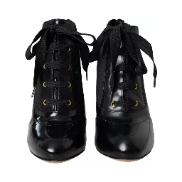 Black Jersey Stretch Ankle Boots Shoes
