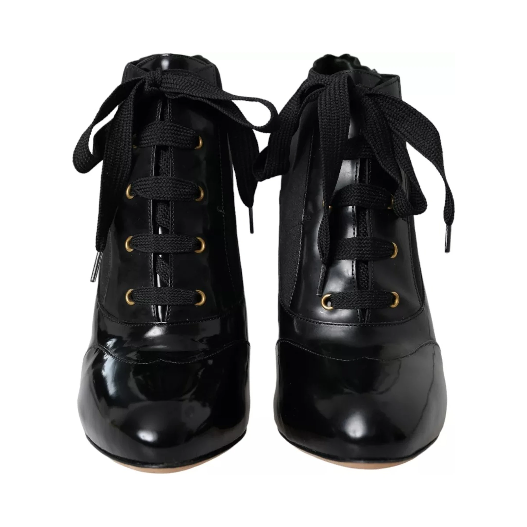 Black Jersey Stretch Ankle Boots Shoes