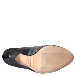 Black Jersey Stretch Ankle Boots Shoes