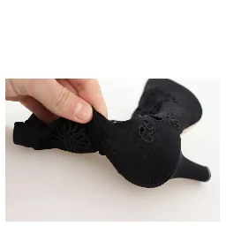 Black Stretch Pumps Boots Floral Lace Shoes