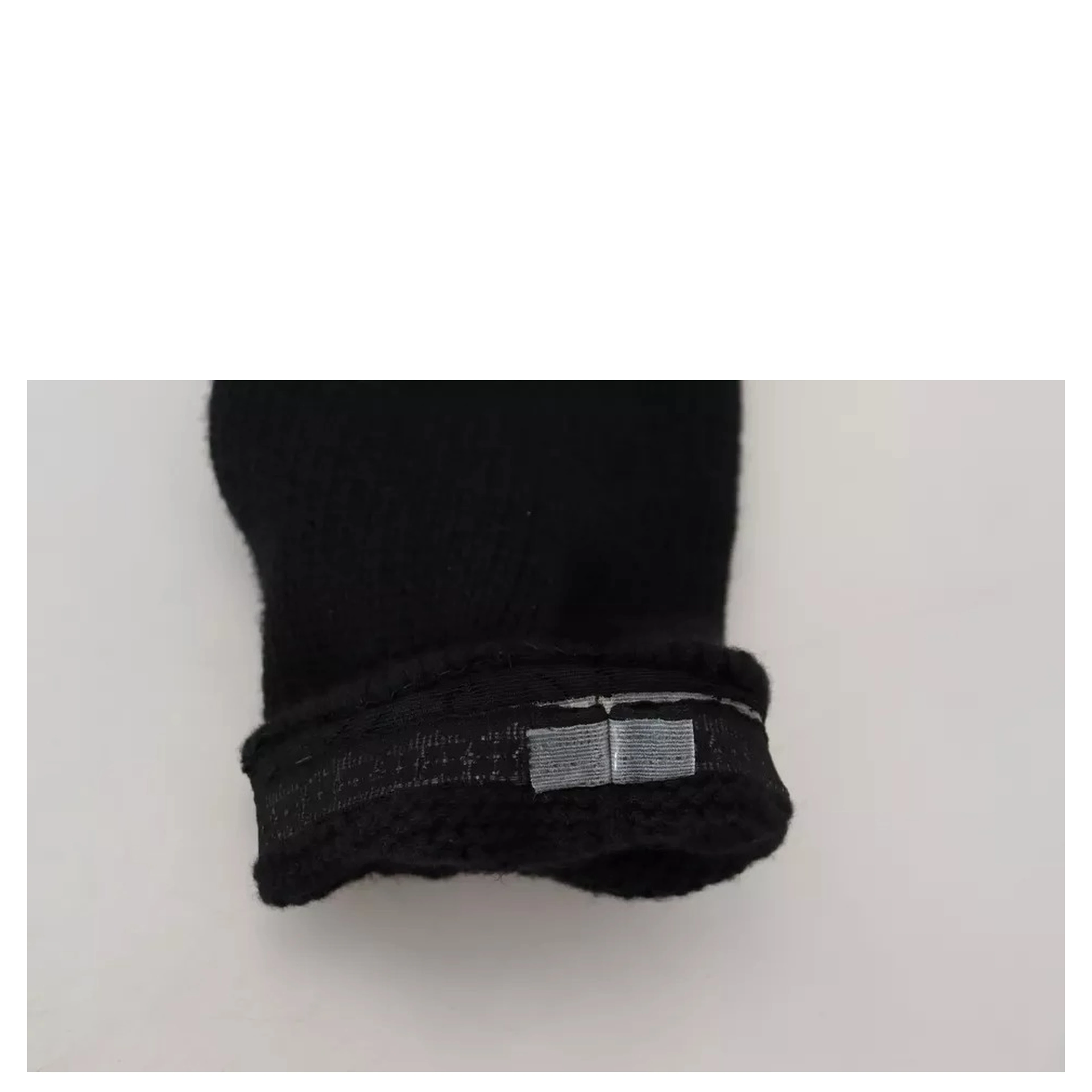 Black Wool Knit Calf Long Women Accessory Socks