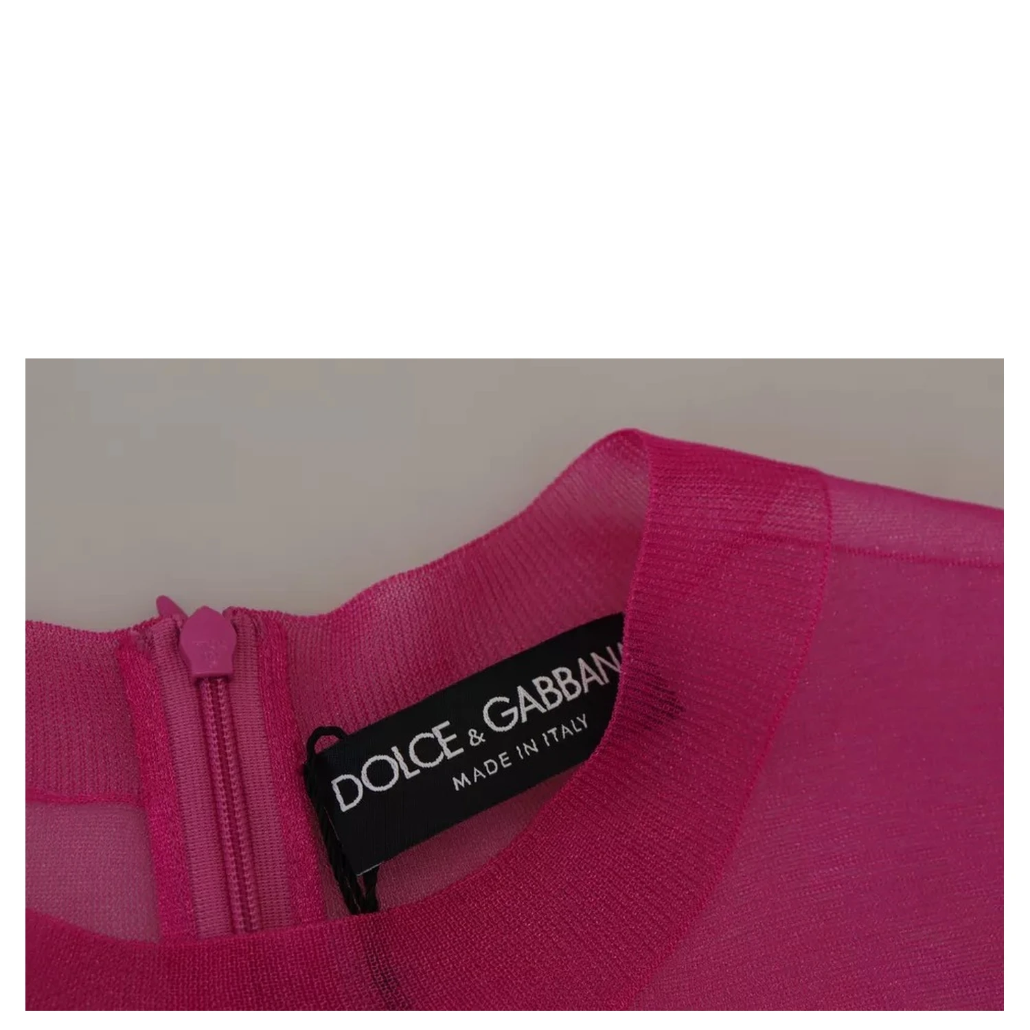 Fuchsia Polyester Crewneck Pullover Sweater