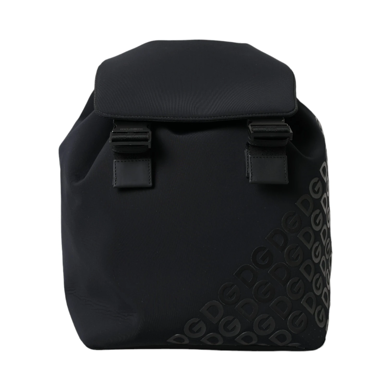 Black Neoprene Nylon DG Logo School Backpack Bag