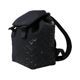 Black Neoprene Nylon DG Logo School Backpack Bag