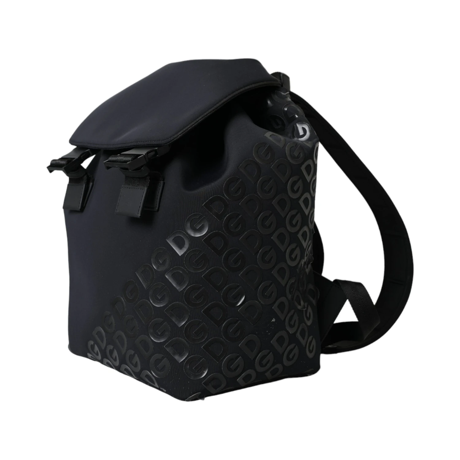Black Neoprene Nylon DG Logo School Backpack Bag