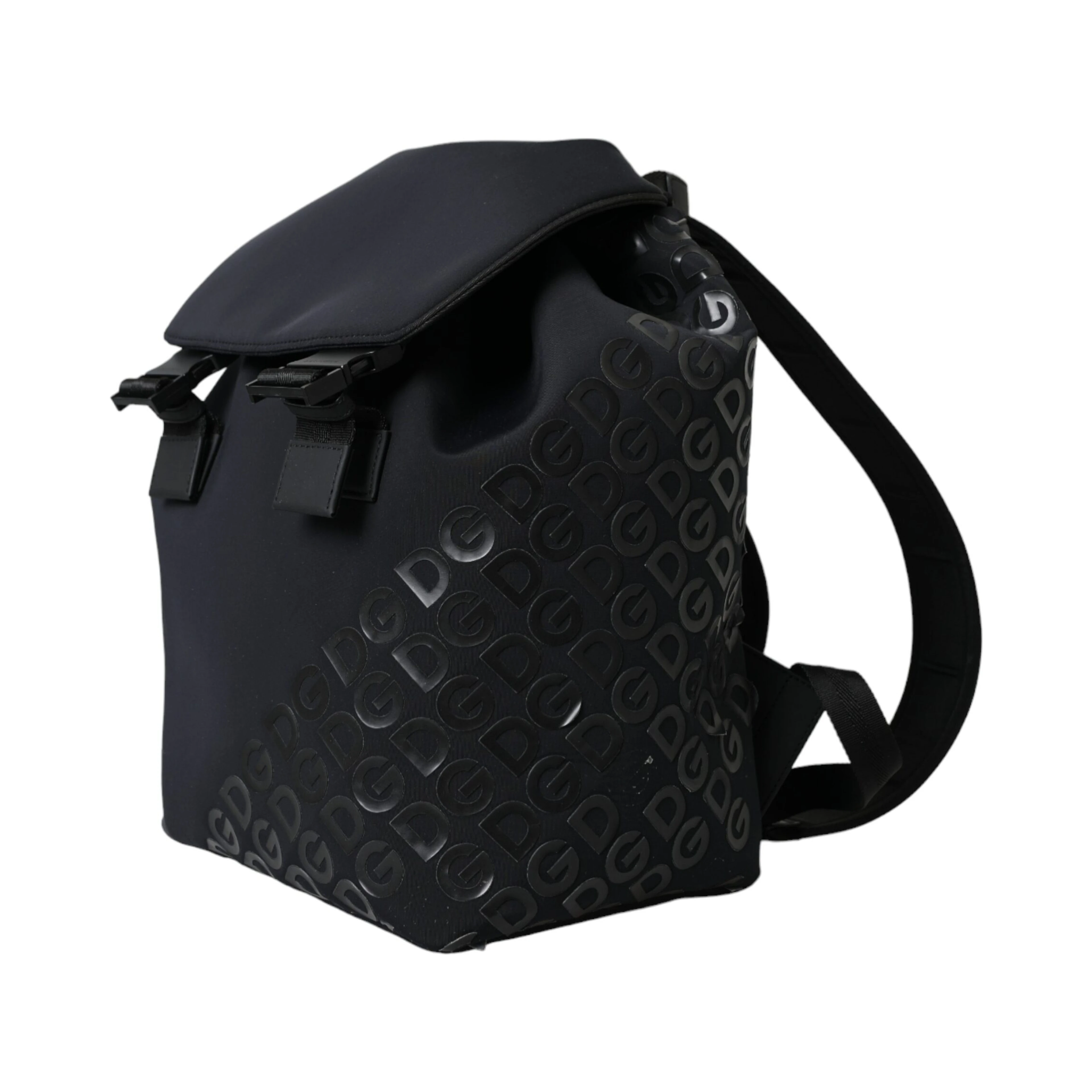 Black Neoprene Nylon DG Logo School Backpack Bag