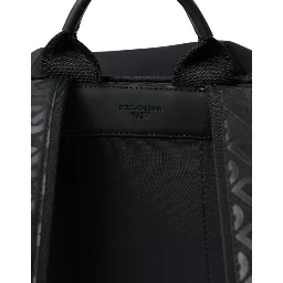 Black Neoprene Nylon DG Logo School Backpack Bag