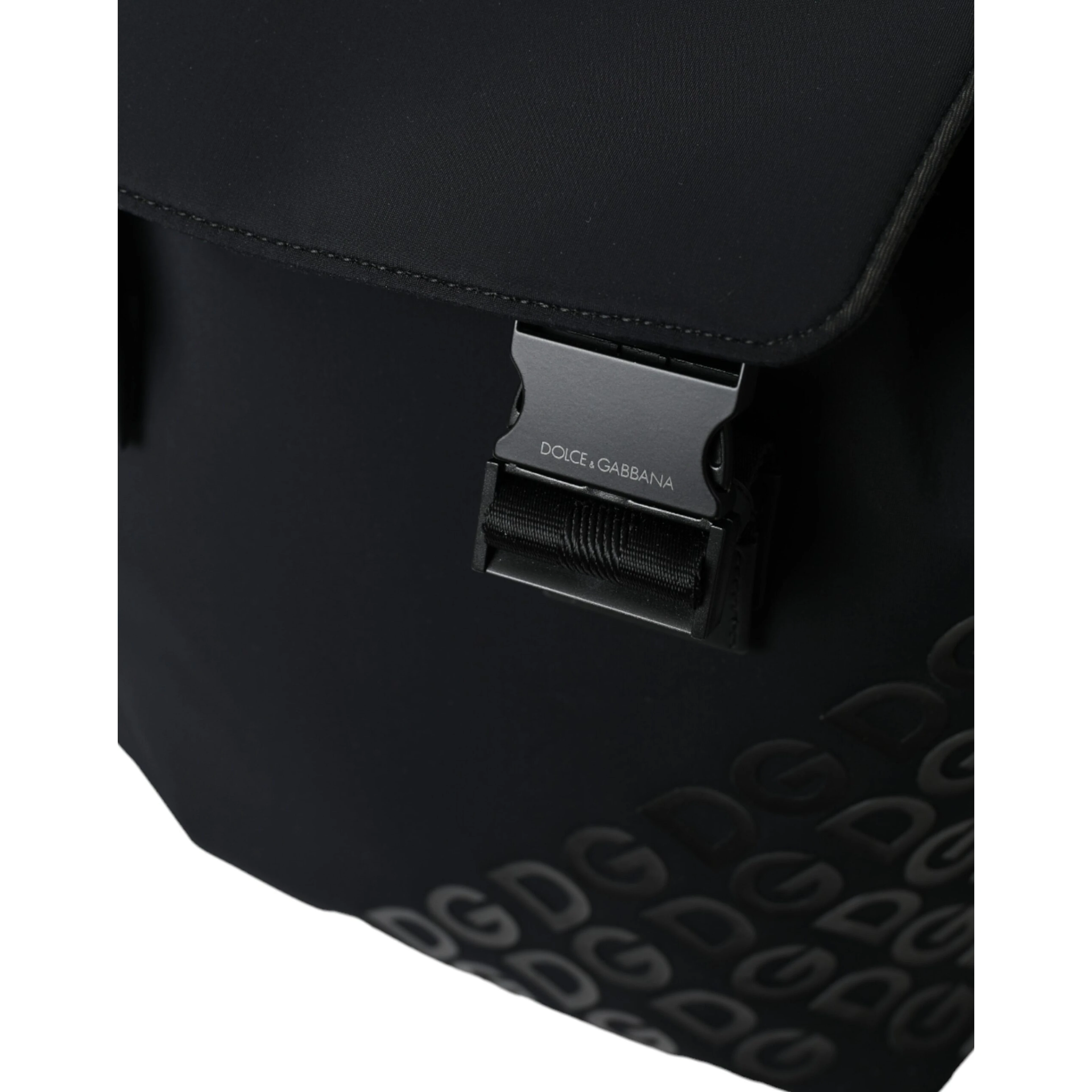 Black Neoprene Nylon DG Logo School Backpack Bag