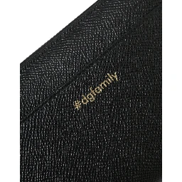 Black Blue Leather #DGFAMILY Zipper Continental Men Wallet
