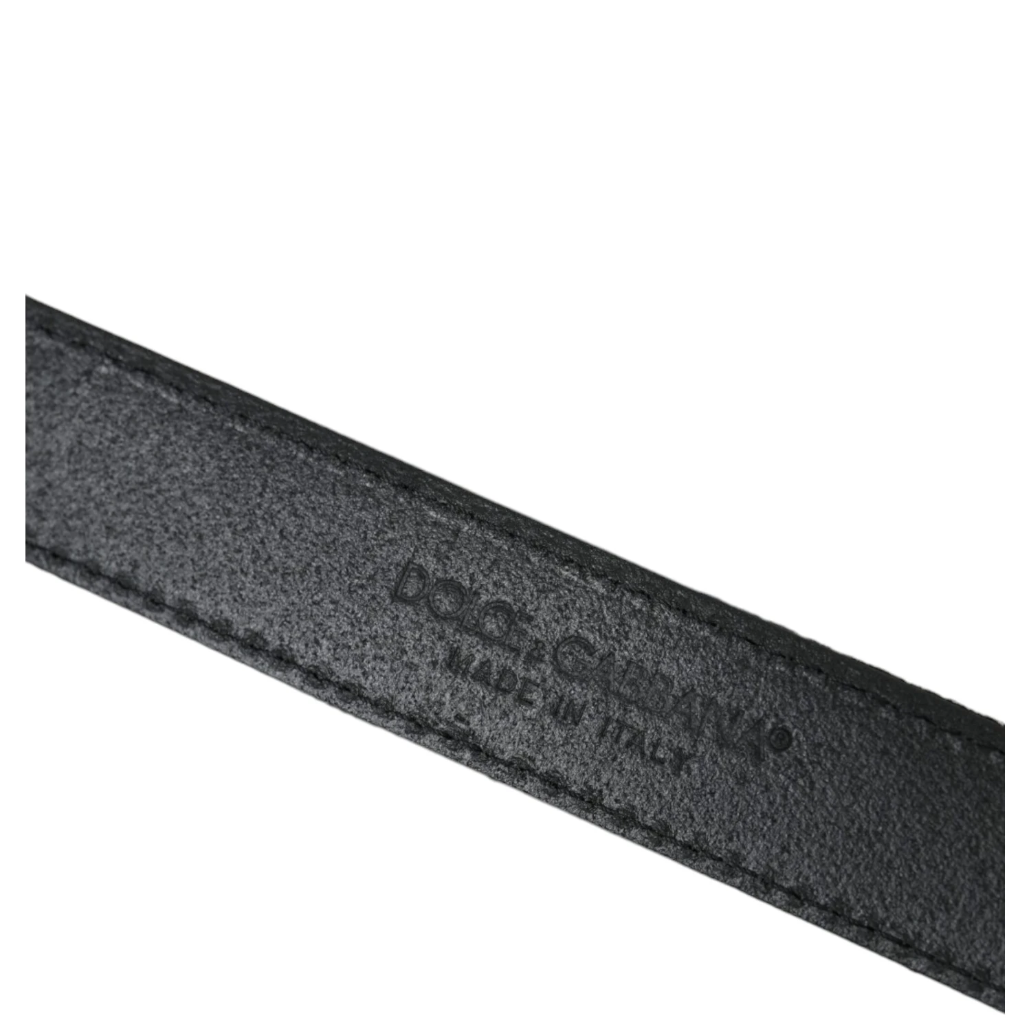 Black Jacquard Stripes Silver Metal Buckle Belt