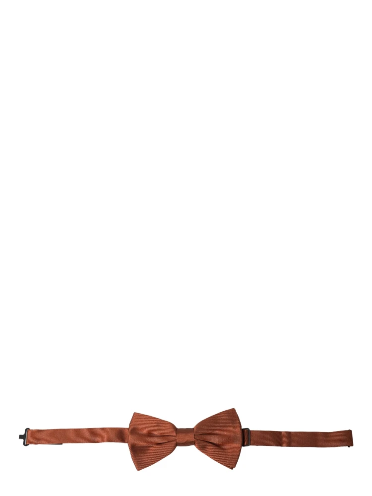 Brown Silk Adjustable Neck Men Bow Tie