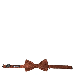 Brown Silk Adjustable Neck Men Bow Tie