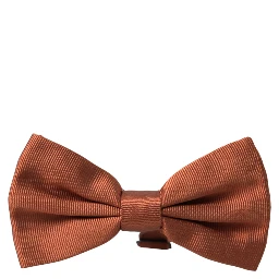 Brown Silk Adjustable Neck Men Bow Tie