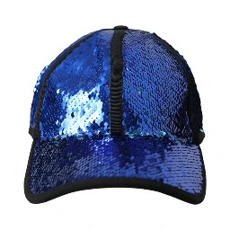 Royal Blue Sequin Baseball Hat Men