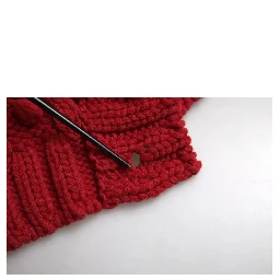 Red Wool Knit Button Down Cardigan Sweater