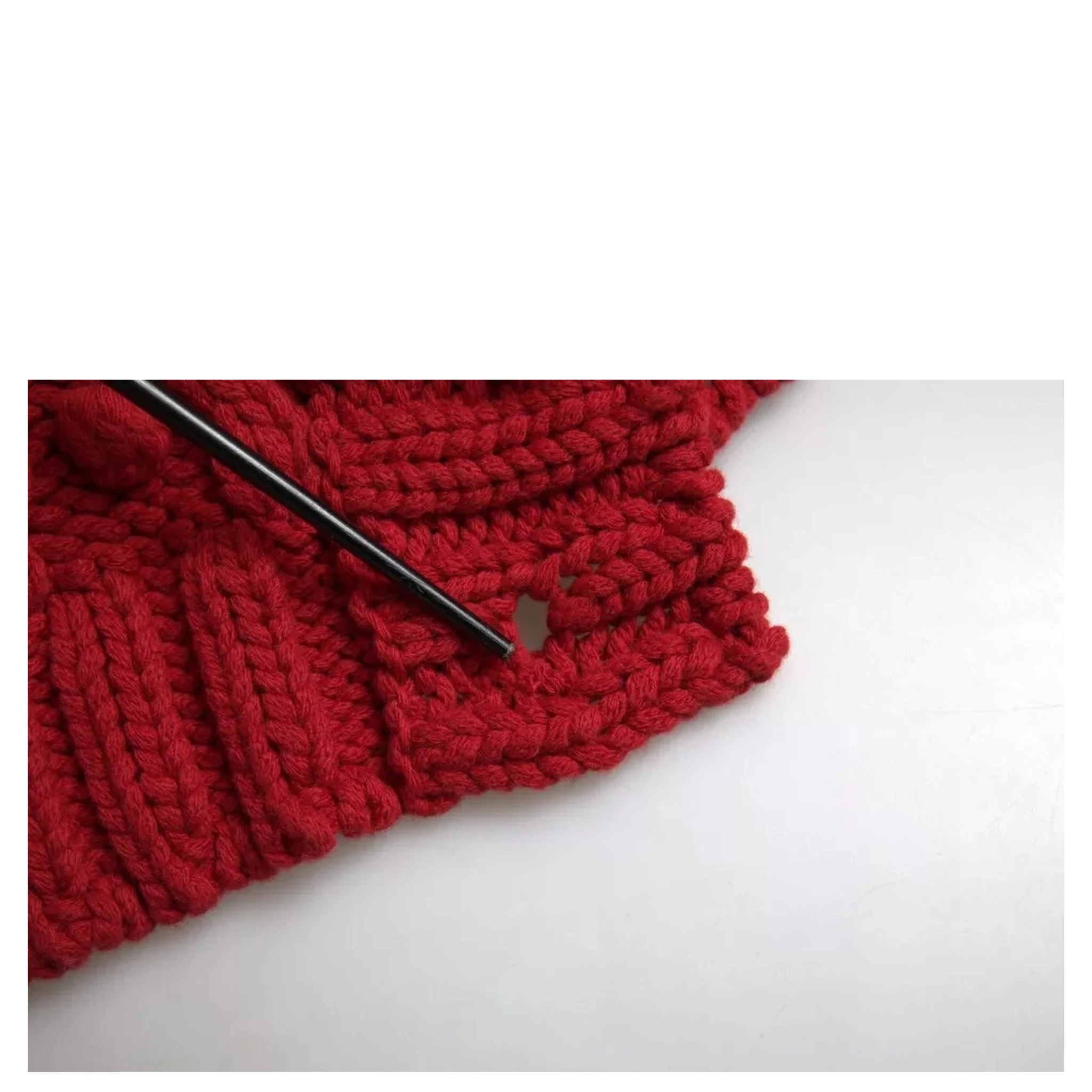 Red Wool Knit Button Down Cardigan Sweater