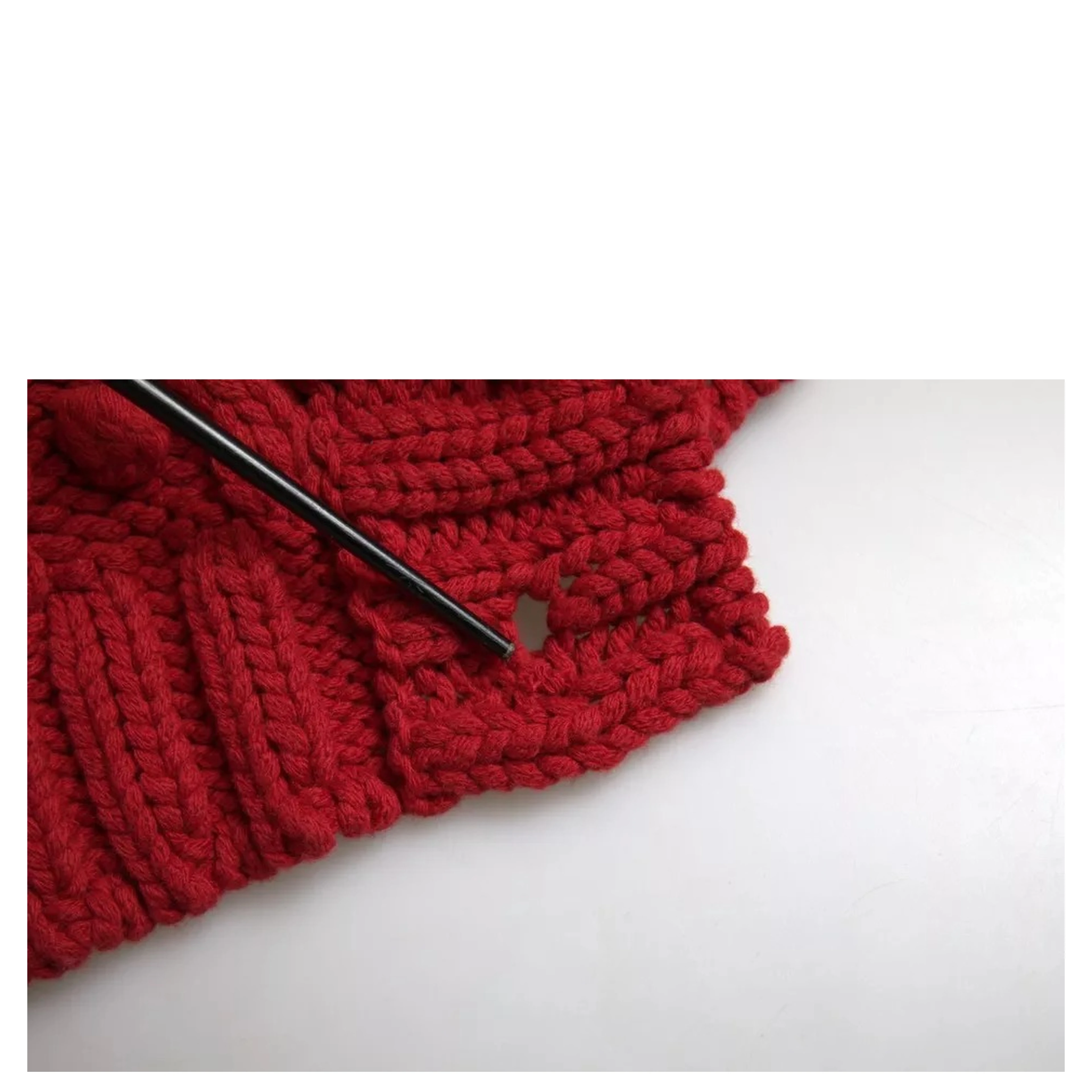 Red Wool Knit Button Down Cardigan Sweater