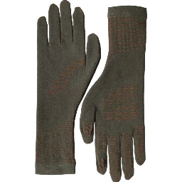 Brown Cotton Stretch Wrist Length Gloves