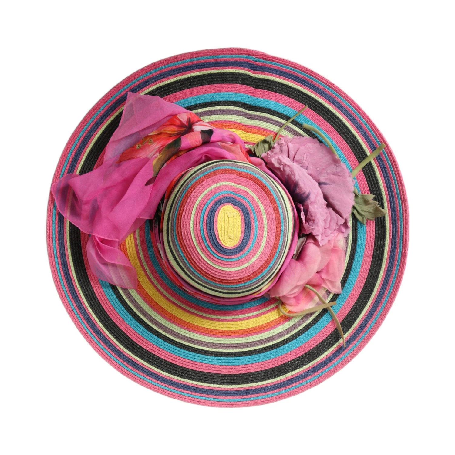 Multicolor Fantasy Wide Brim Floppy Hat