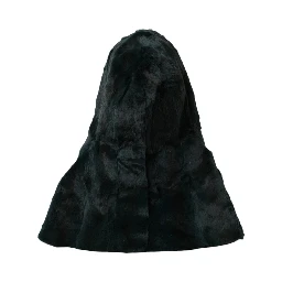Black Weasel Fur Whole Head Wrap Hat