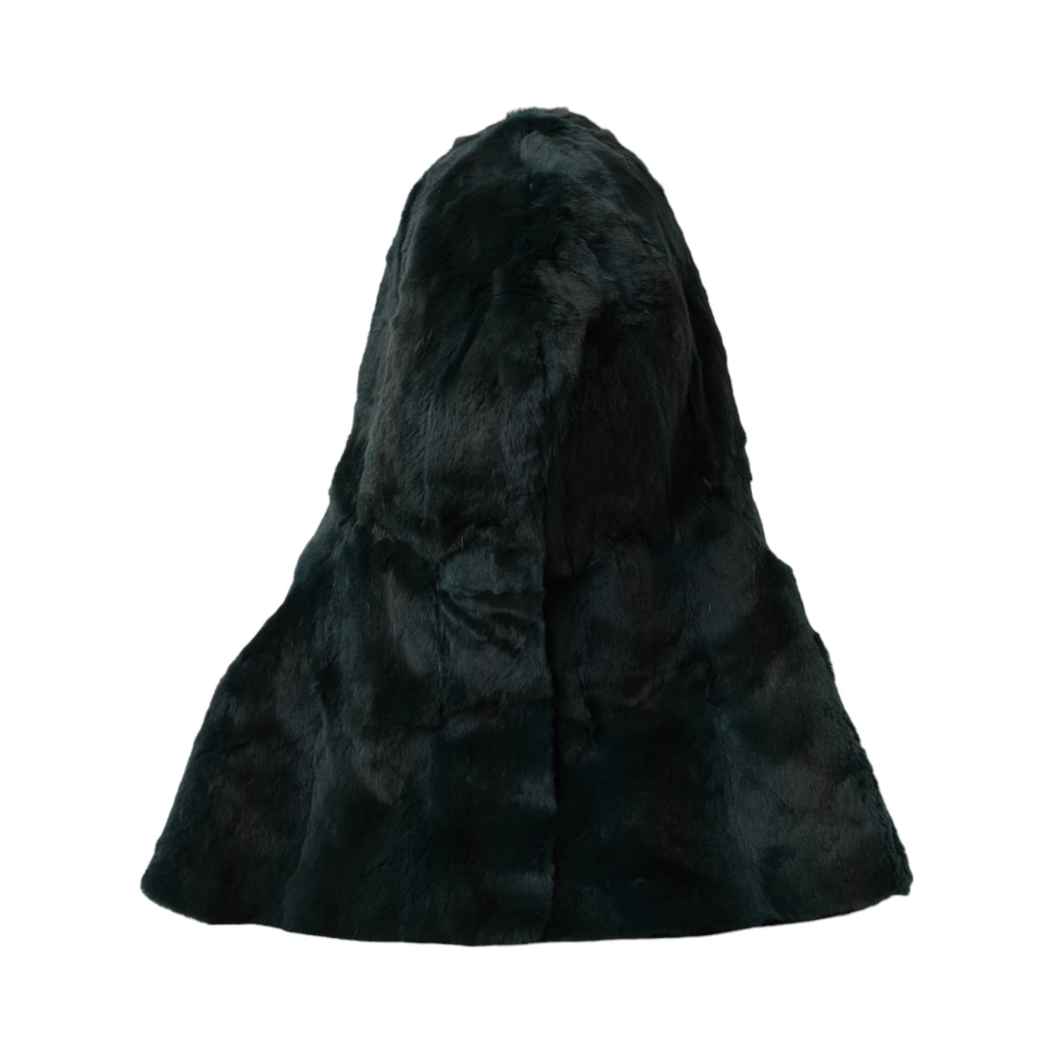 Black Weasel Fur Whole Head Wrap Hat