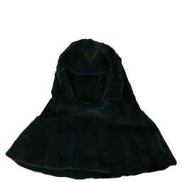 Black Weasel Fur Whole Head Wrap Hat