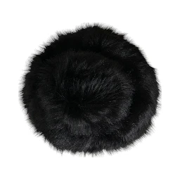 Black Faux Fur Womens Bucket Hat