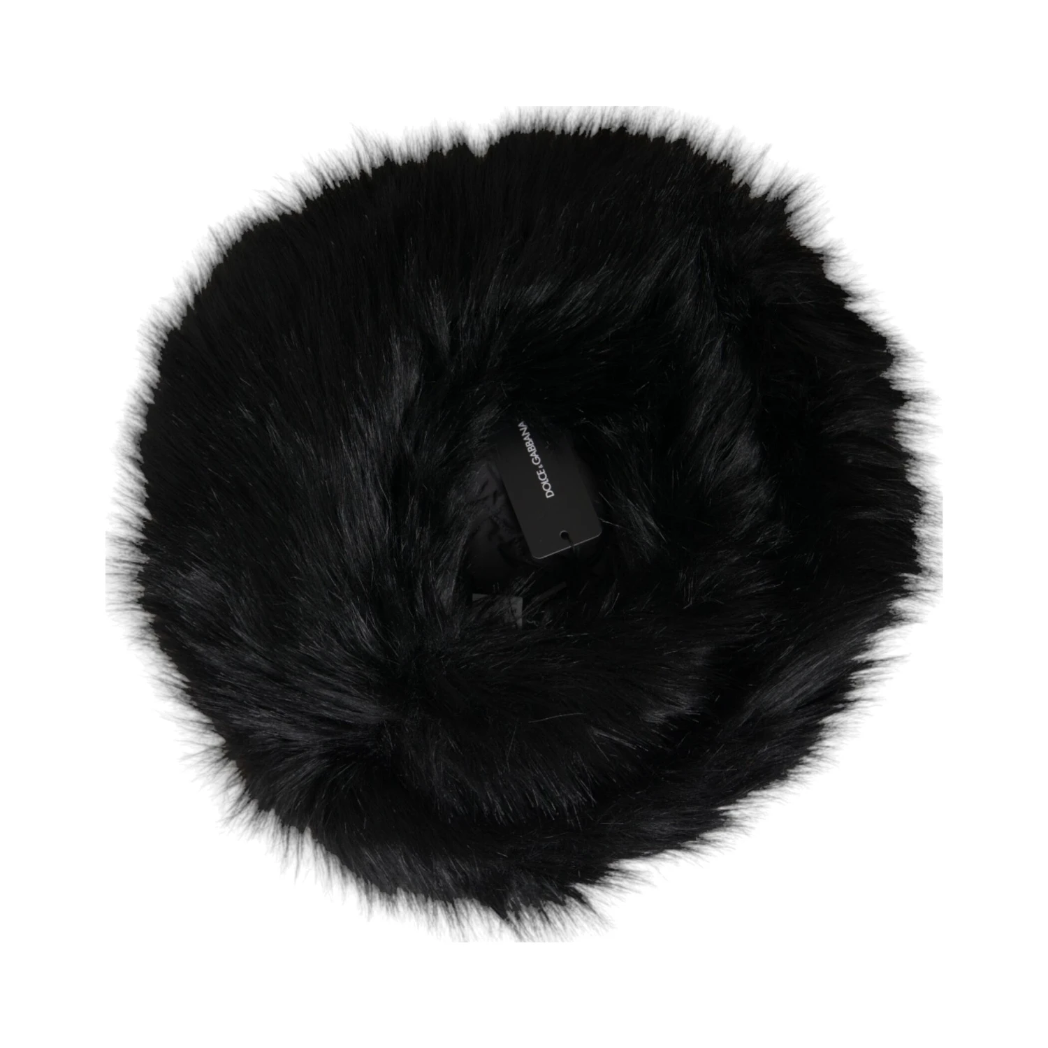 Black Faux Fur Womens Bucket Hat